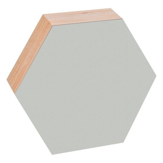 Kotonadesign Muistitaulu hexagon, 25 cm, vaaleanharmaa