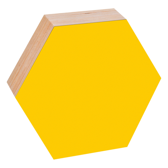 Kotonadesign Muistitaulu hexagon, 25 cm, keltainen