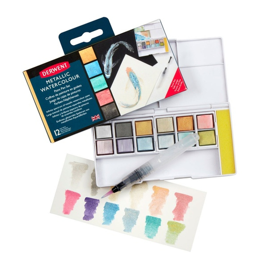 Derwent - Metallic Maalata, 12 Pan Palette