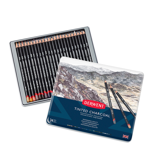Derwent - Tinted Charcoal Lyijykynät, 24 pcs