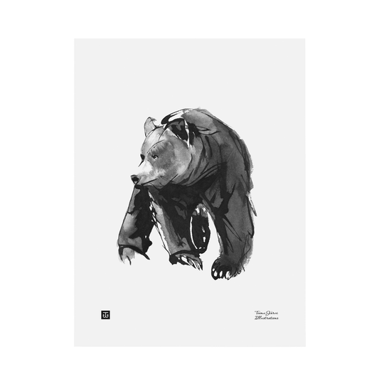 Teemu Järvi Illustrations Lempeä karhu juliste, 30 x 40 cm