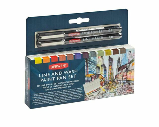 Derwent - Line & wash paint pan set