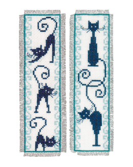Kirjontapakkaus Kirjanmerkit Kissat 2/p