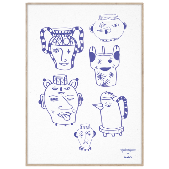 MADO Pots and Vases, juliste, sininen