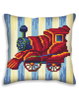 Kirjontapakkaus Tyynynpäällinen Nostalgia Veturi