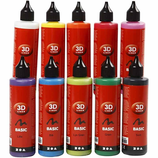 3D-kohovärilajitelma - Värilajtelma - Perus - 10x100ml