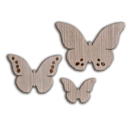 Minifabrikken - Butterflys 3 pieces - Light oak (94099)