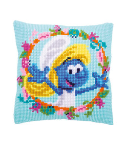 Kirjontapakkaus Tyynynpäällinen Smurffiina