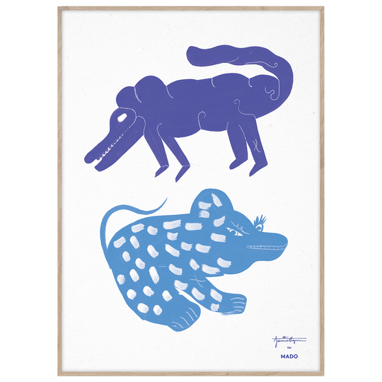 MADO Two Creatures juliste, 50 x 70 cm, sininen