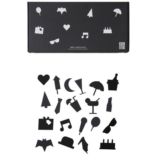 Design Letters Muistitaulun juhlakuviot, musta