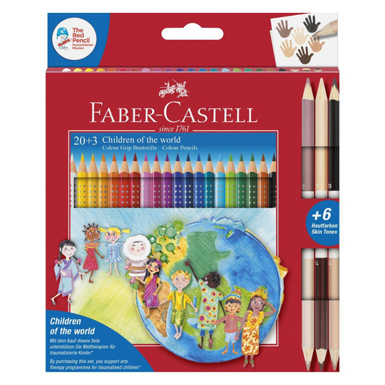 Faber-Castell - Colour Grip Children of the world pencil triangular 20+3 (201747)