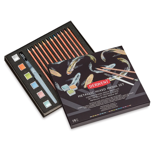 Derwent - Metallic mixed media set