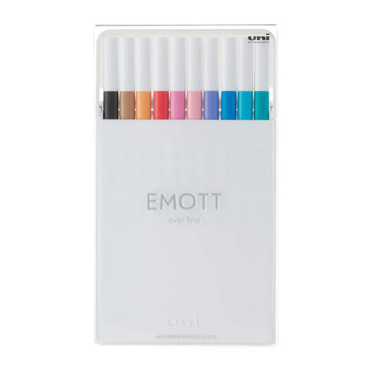 Uni - Emott Fineliner - 10 Assorted, No. 2