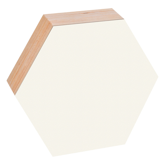 Kotonadesign Muistitaulu hexagon, 25 cm, valkoinen