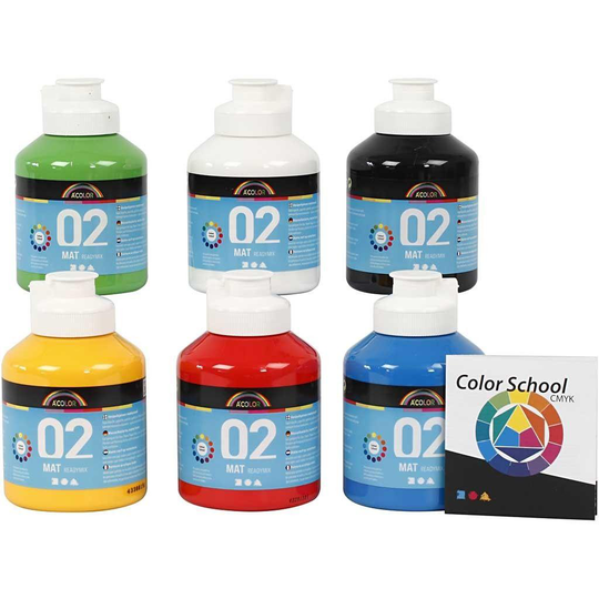 A-Color - Readymix Maali - Matta - (6 x 500 ml)