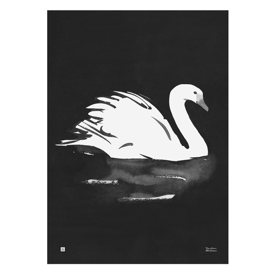 Teemu Järvi Illustrations Joutsen juliste, 50 x 70 cm